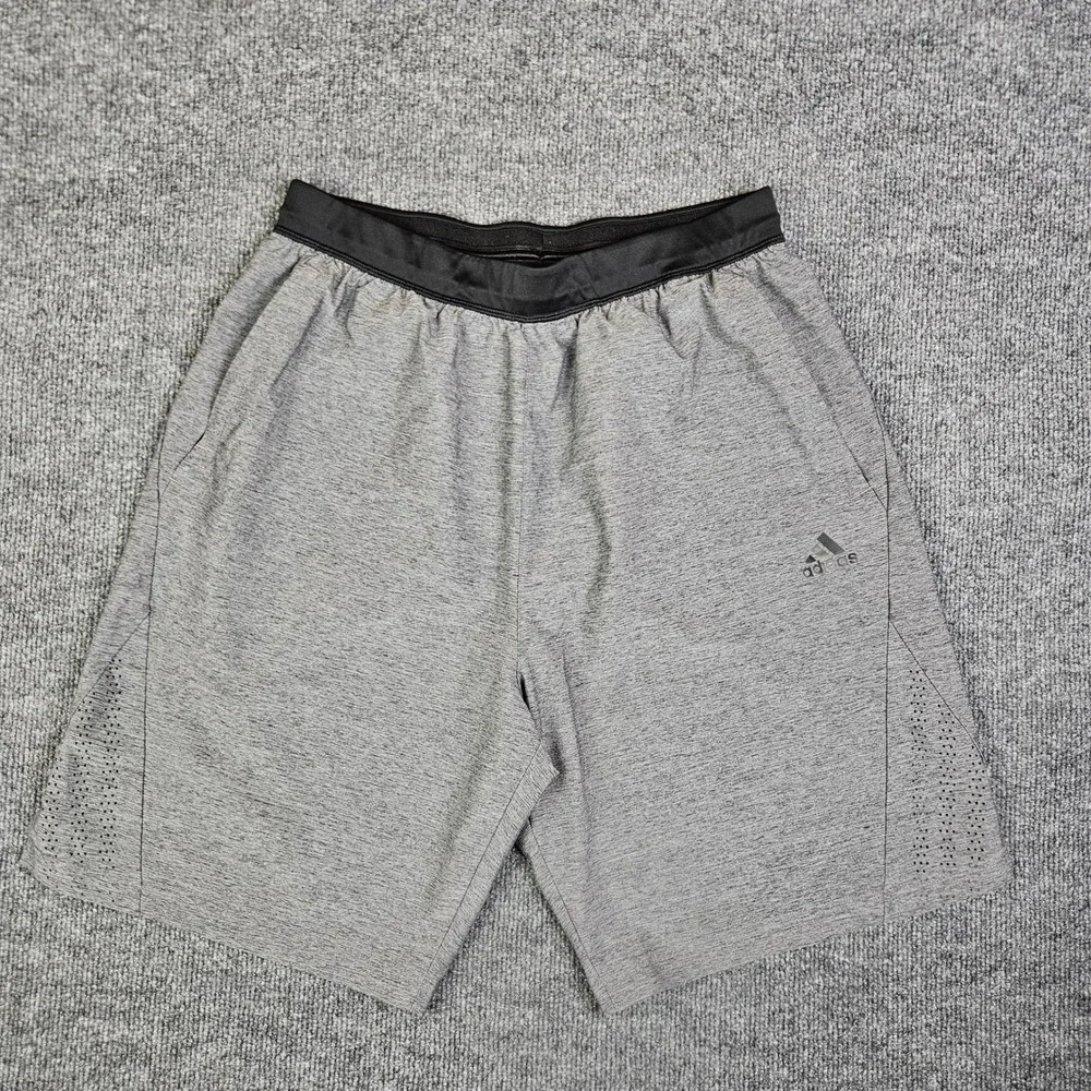 Adidas Climalite Training Shorts Men's L Athletic Lightweight‎ Gray 9